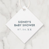 Indigo Ink Wash Baby shower Bedankt Bedankjes Labels (Achterkant)