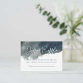 Indigo Ink Wash Baby shower Luier Raffle Informatiekaartje (Staand voorkant)