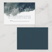 Indigo Ink Wash Baby shower Luier Raffle Informatiekaartje (Voorkant / Achterkant)