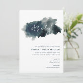 Indigo Ink Wash Boy Baby shower per post Kaart (Staand voorkant)