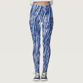 Indigo Japans schip Stripes Artsy Ink Leggings (Voorkant)