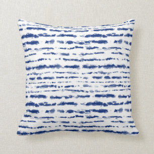 Indigo Japans shibori-lijnpatroon, dubbelzijdig Kussen