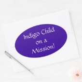 Indigo Kind op een Mission Sticker (Envelop)