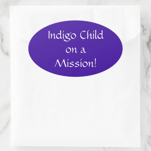 Indigo Kind op een Mission Sticker (Tas)