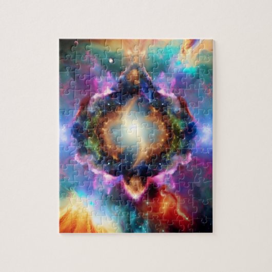 Indigo kosmische wolken openen de hemelse reis legpuzzel (Verticaal)