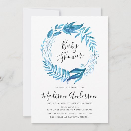 Indigo Leaves | Uitnodiging tot het indienen van g (Voorkant)