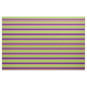 Indigo, Light Green, Red & Tan Stripes Pattern Stof (Fat Quarter)