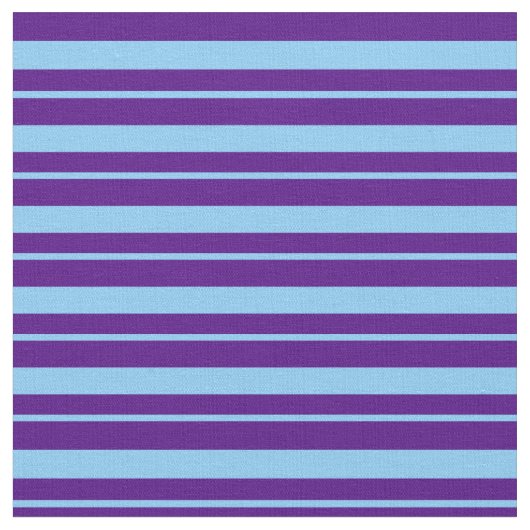Indigo & Light Sky Blue Stripes/Lines Pattern Stof (Close Up)