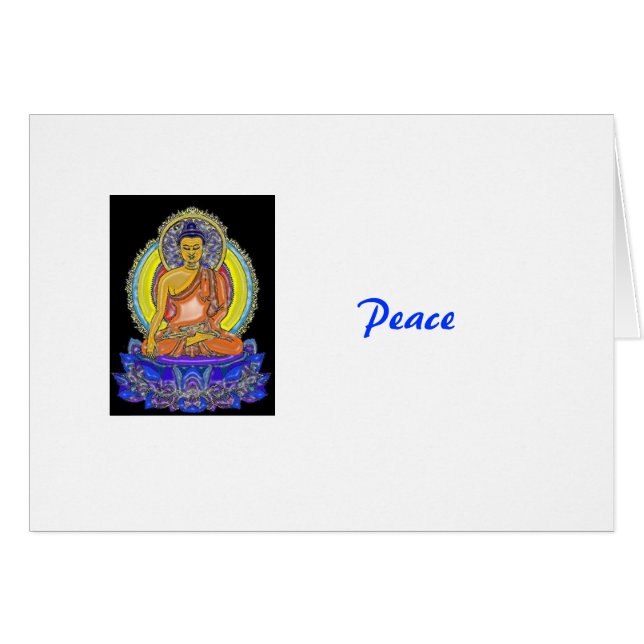 Indigo Lotus Buddha (Voorkant Horizontaal)