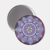 Indigo Lotus Magneet (rond) (Voorkant / Achterkant)