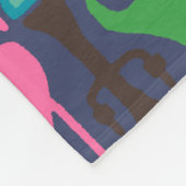 indigo love ikat fleece deken (Hoek)