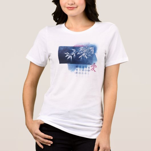 Indigo Love Tri-Blend Shirt (Voorkant)