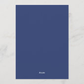Indigo Lush Botanical Wedding Kaart (Achterkant)