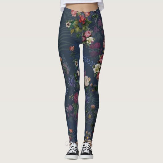  Indigo Magische Botanische Tuin Leggings (Voorkant)