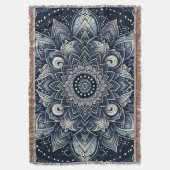 Indigo Mandala Deken (Voorkant Verticaal)