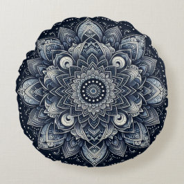 Indigo Mandala  Rond Kussen