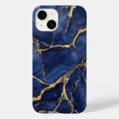 Indigo Marmer Case-Mate iPhone Case (Achterkant)