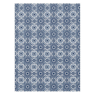 Indigo Marokkaans Geometrisch Ster Mozaïek Patroon Tafelkleed