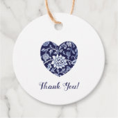 Indigo Meadow Wildflowers Wedding Thank You Bedankjes Labels (Voorkant)