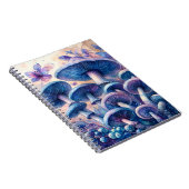 Indigo Melk Pet Paddestoel Waterverf Notitieboek (Rechterzijde)