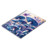 Indigo Melk Pet Paddestoel Waterverf Notitieboek (Linkerzijde)