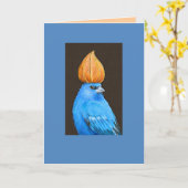 Indigo met Chinese lantaarnkaart voor pet Kaart (Gele Bloem)