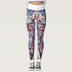 Indigo met wit leggings
