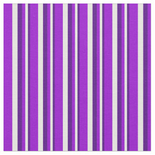 Indigo, Mint Cream en Donker Violet Colour Patroon Stof