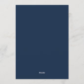 Indigo Moody Bloom Bruiloft Kaart (Achterkant)
