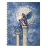 Indigo Moon Fantasy Fairy en Cat Notitieboek (Voorkant)