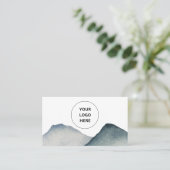 Indigo Mountains, stijlvol, modern, eenvoudig Visitekaartje (Staand voorkant)