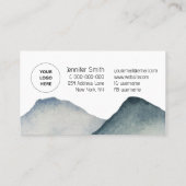 Indigo Mountains, stijlvol, modern, eenvoudig Visitekaartje (Achterkant)