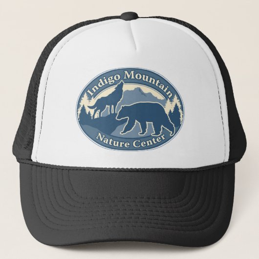 Indigo.Mtn.Logo.2000x1500 Transparant Trucker Pet (Voorkant)
