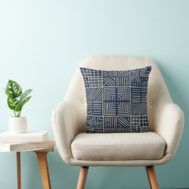 Indigo Mudcloth | Symmetrie Kussen