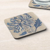 Indigo Mum Bier Onderzetter (Linkerzijde)