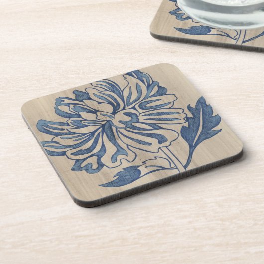 Indigo Mum Bier Onderzetter (Linkerzijde)