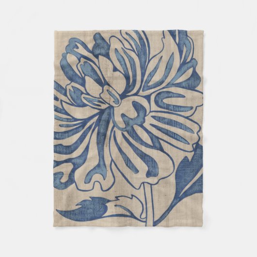 Indigo Mum Fleece Deken (Voorkant)