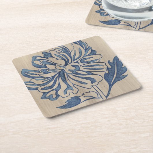 Indigo Mum Kartonnen Onderzetters (Schuin)