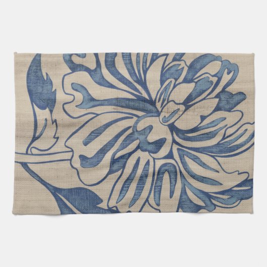 Indigo Mum Theedoek (Horizontaal)