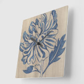 Indigo Mum Vierkante Klok (Hoek)