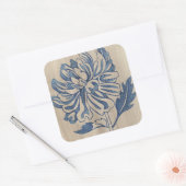 Indigo Mum Vierkante Sticker (Envelop)