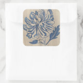 Indigo Mum Vierkante Sticker (Tas)