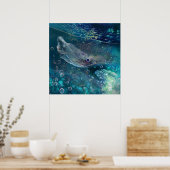 Indigo Mystique Underwater Mermaid Poster (Keuken)