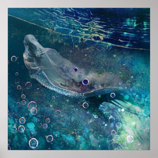 Indigo Mystique Underwater Mermaid Poster (Voorkant)