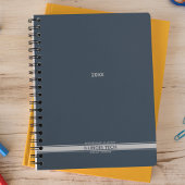 Indigo Navy Blue Bottom Stripe Spiral Wekelijks Planner