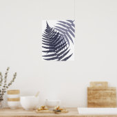 Indigo Navy Blue Tree Print Pattern (Keuken)