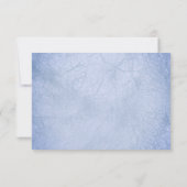 Indigo Navy Midnight Blue Flowers Weddenschap RSVP (Achterkant)