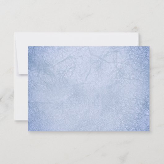 Indigo Navy Midnight Blue Flowers Weddenschap RSVP (Achterkant)