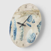 Indigo Ocean Beach Sketchbook Waterverf Shells Grote Klok (Hoek)