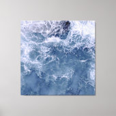 Indigo Ocean Foaming Zee Water Canvas Afdruk (Voorkant)